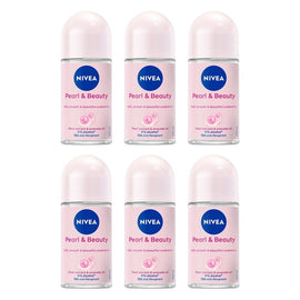 NIVEA Pearl & Beauty 72H Anti-Perspirant 50mL Pack of 6