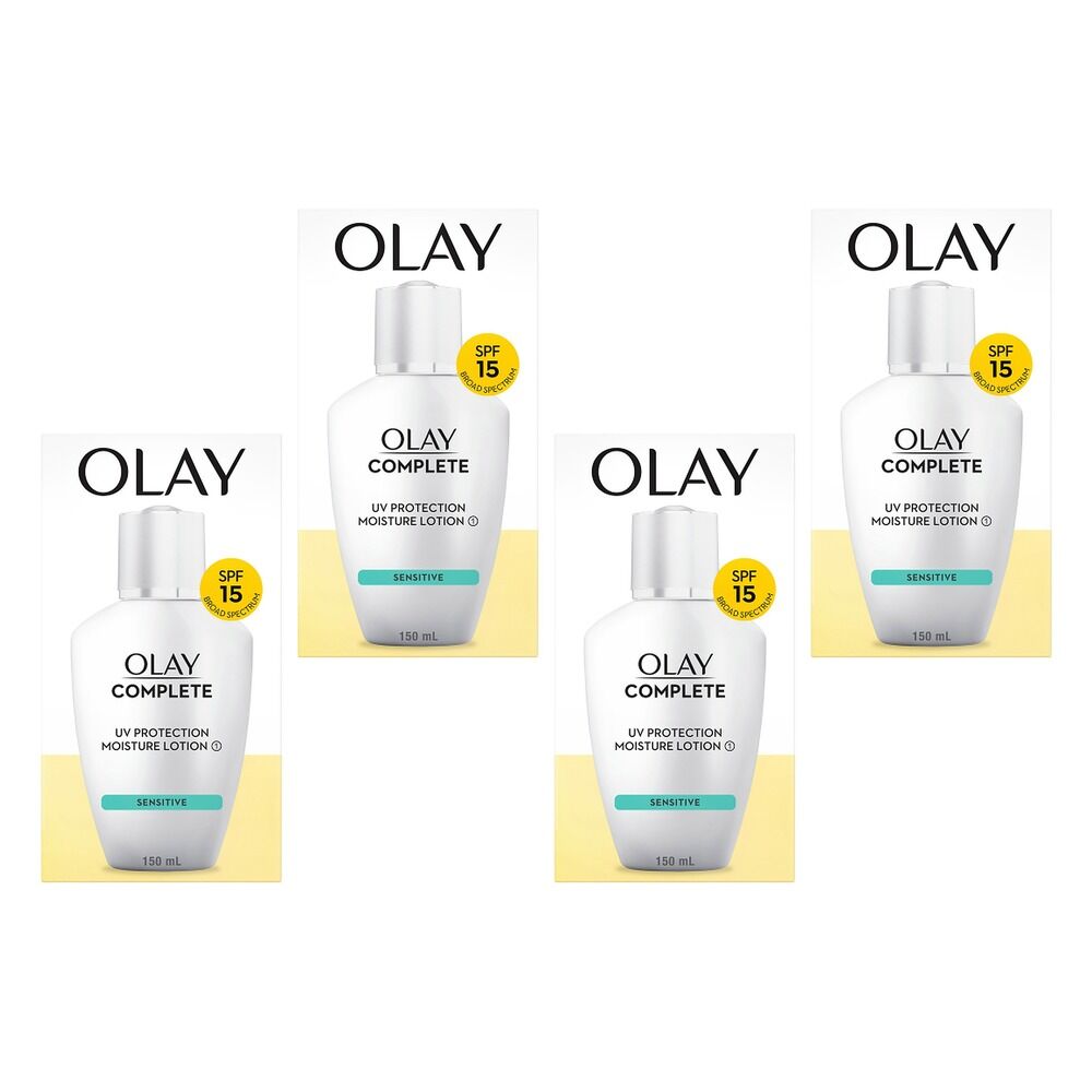 Olay Complete UV Protect Moisturiser Lotion Sensitive Skin SPF15 150mL Pack of 4