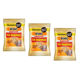Hot Hands Adhesive Toe Warmers 5 Pairs x 4 Bundle of 3