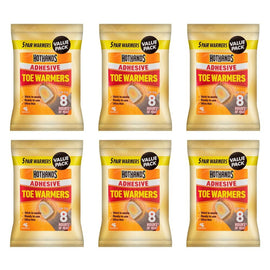 Hot Hands Adhesive Toe Warmers 5 Pairs x 4 Bundle of 6