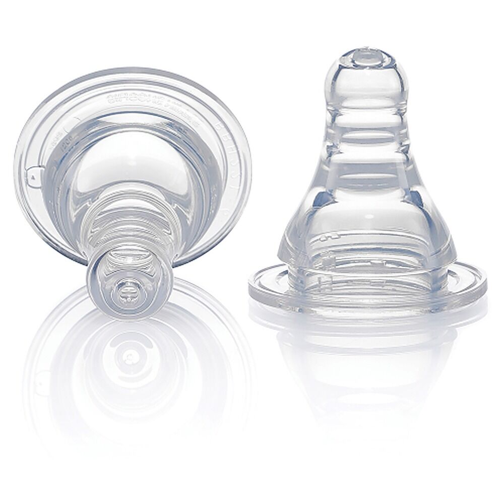 Pigeon Peristaltic Slim Neck Teat Medium 2 Pack