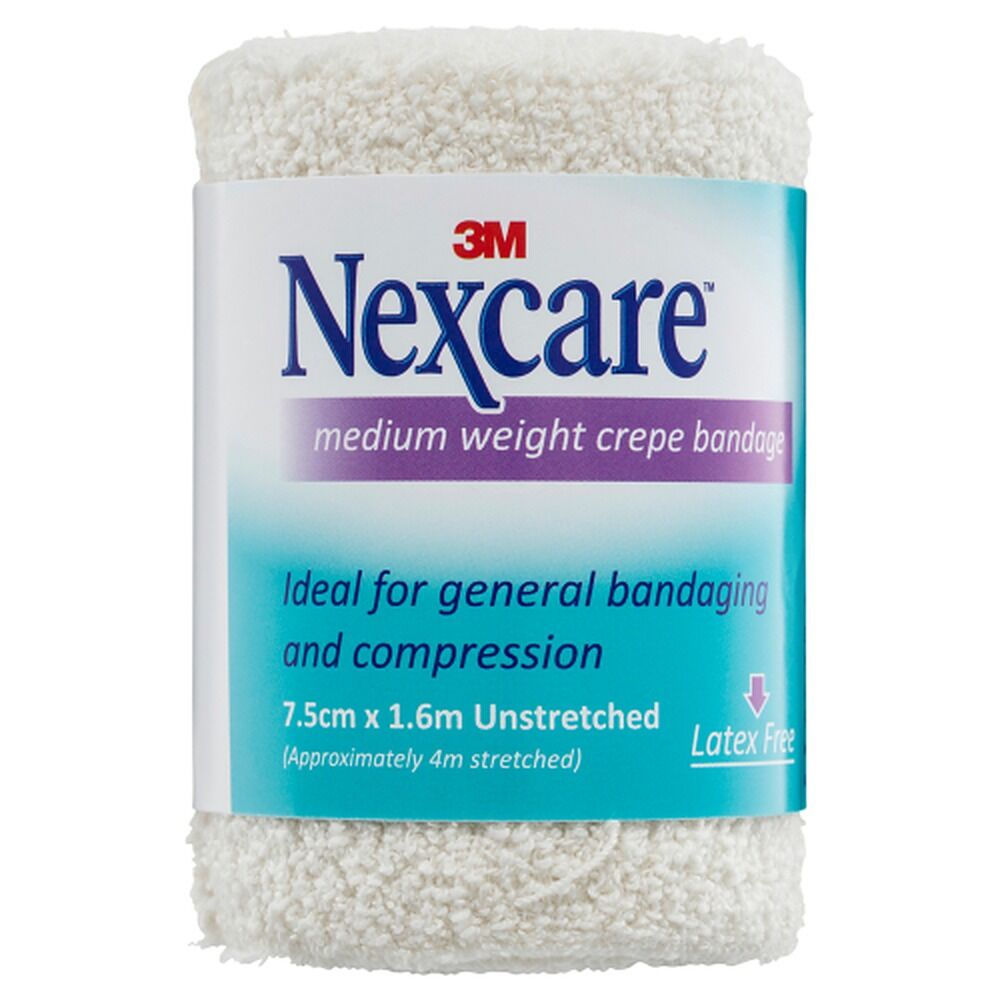 Nexcare Medium Crepe Bandage White 7.5cm x 1.6m