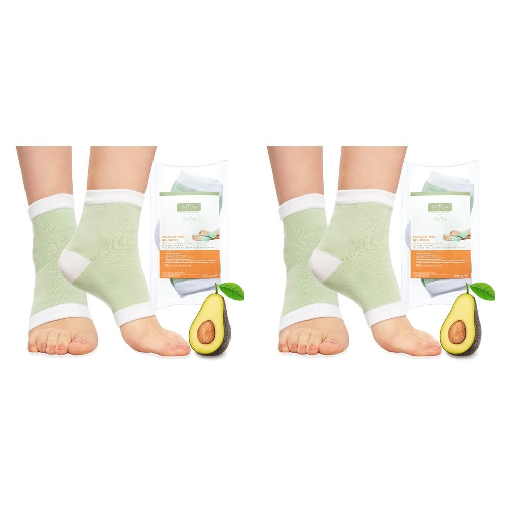 Elive Cracked Heel Gel Socks x 6 Bundle of 2