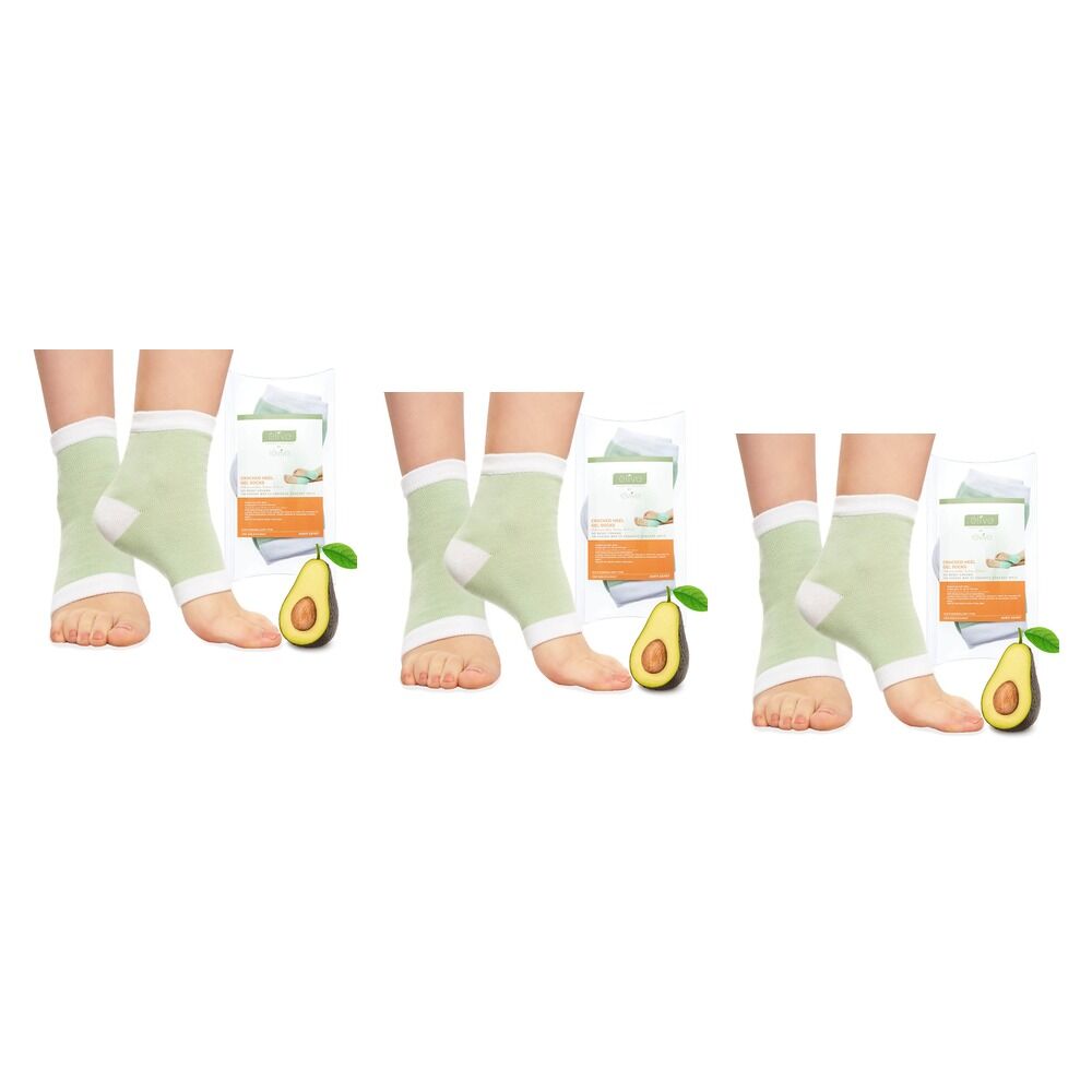 Elive Cracked Heel Gel Socks x 6 Bundle of 3