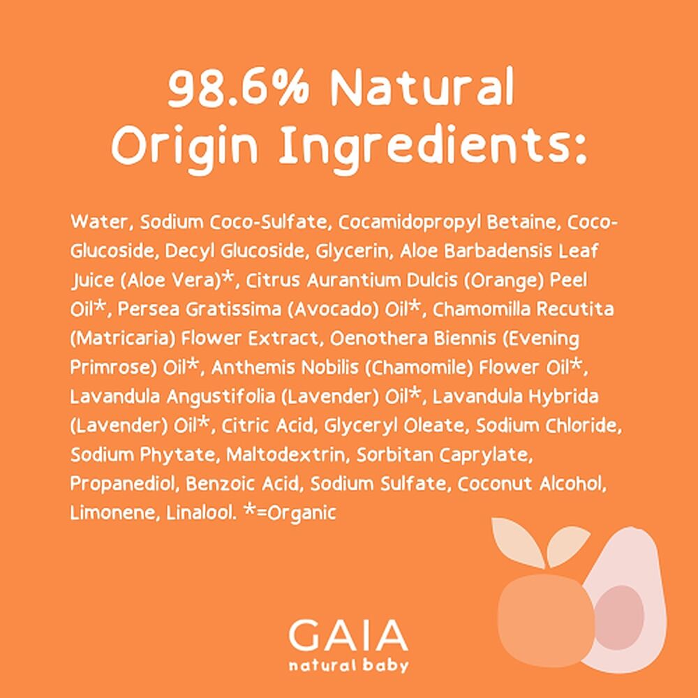 GAIA Natural Baby Bath & Body Wash 500mL