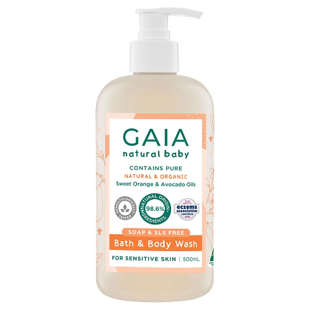 GAIA Natural Baby Bath & Body Wash 500mL