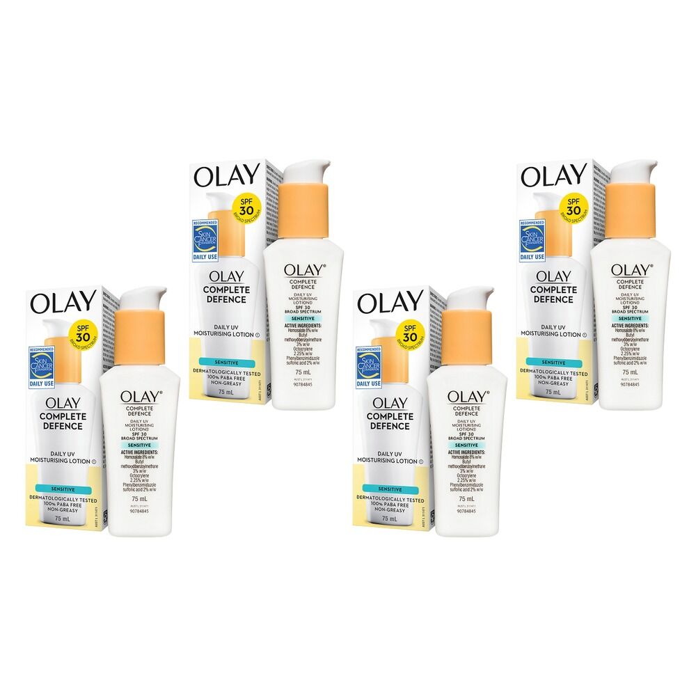 Olay Complete Defence Daily UV Moisturising Lotion SPF 30 Sensitive Pack of 4