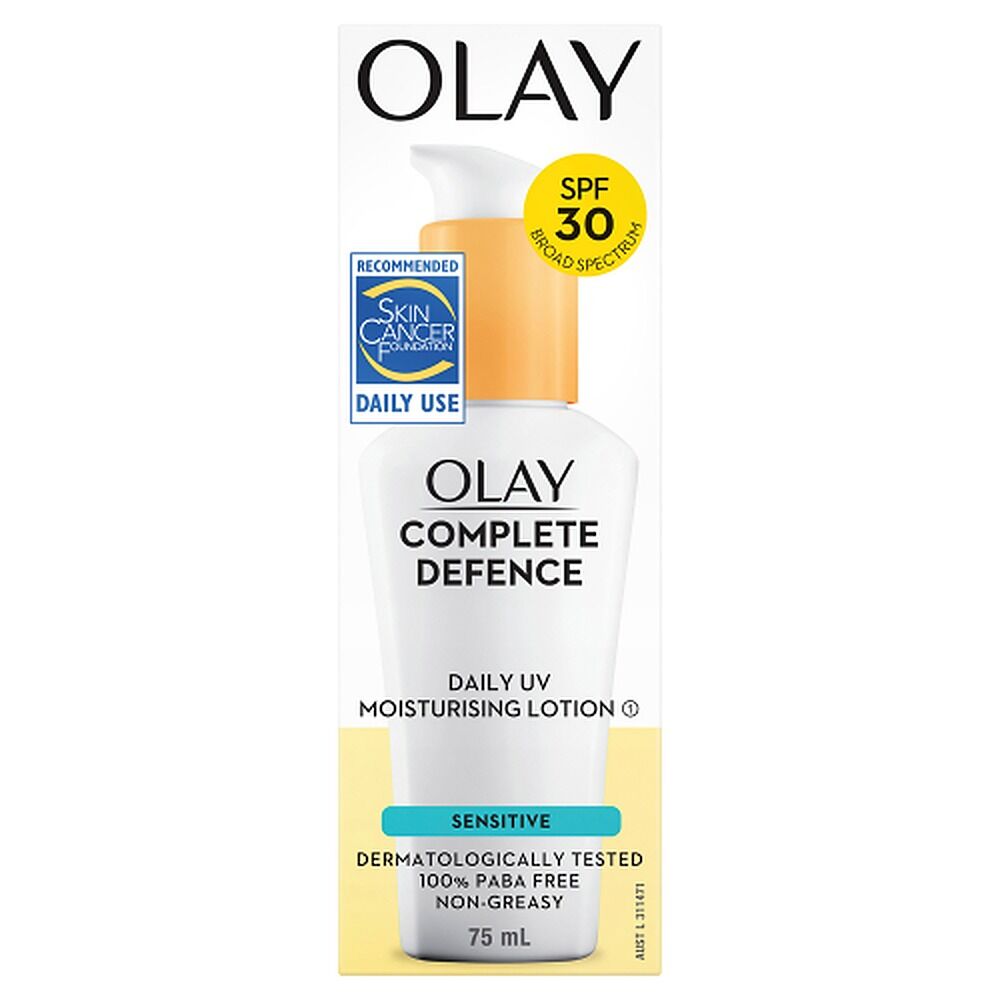 Olay Complete Defence Daily UV Moisturising Lotion SPF 30 Sensitive 75mL