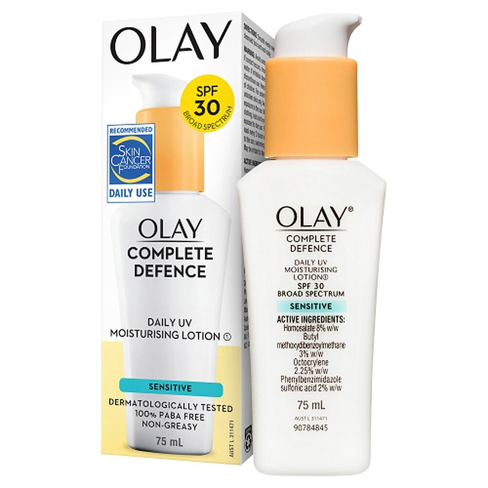 Olay Complete Defence Daily UV Moisturising Lotion SPF 30 Sensitive 75mL