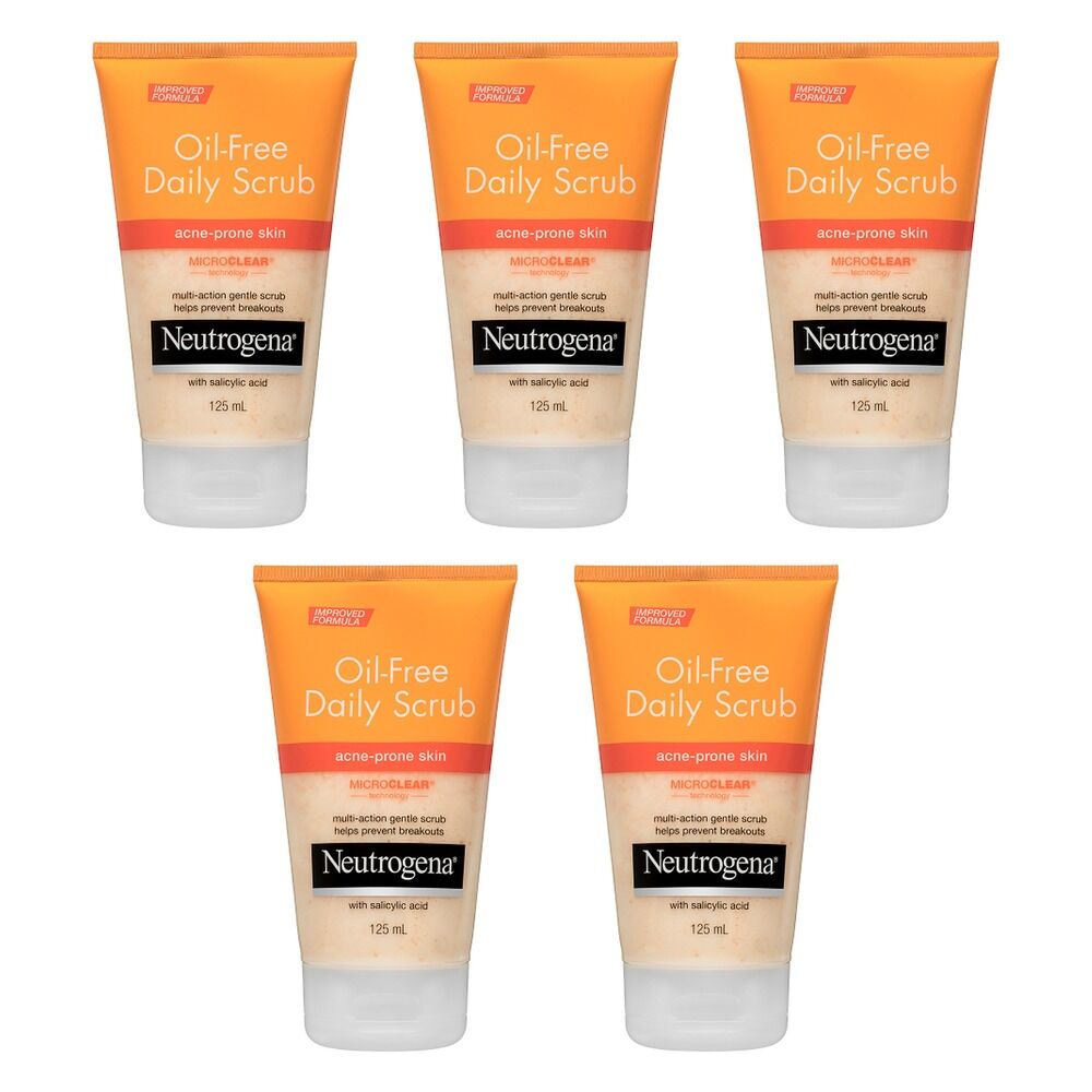 Neutrogena Oil Free Acne Scrub 125mL Pack of 5