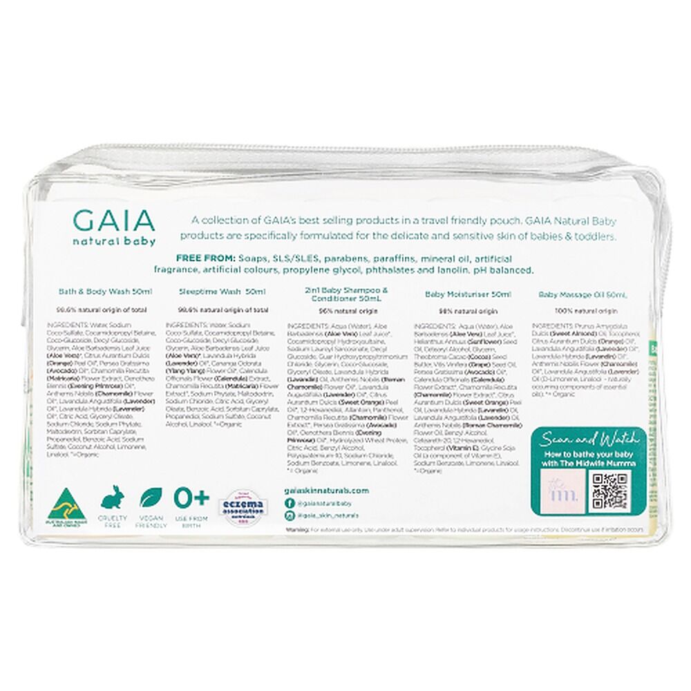 GAIA Natural Baby Starter Kit 5 Piece Set