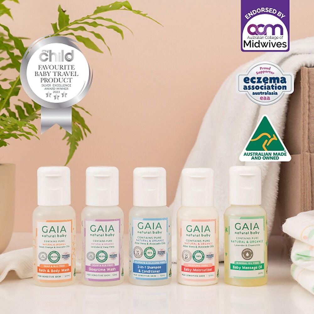 GAIA Natural Baby Starter Kit 5 Piece Set