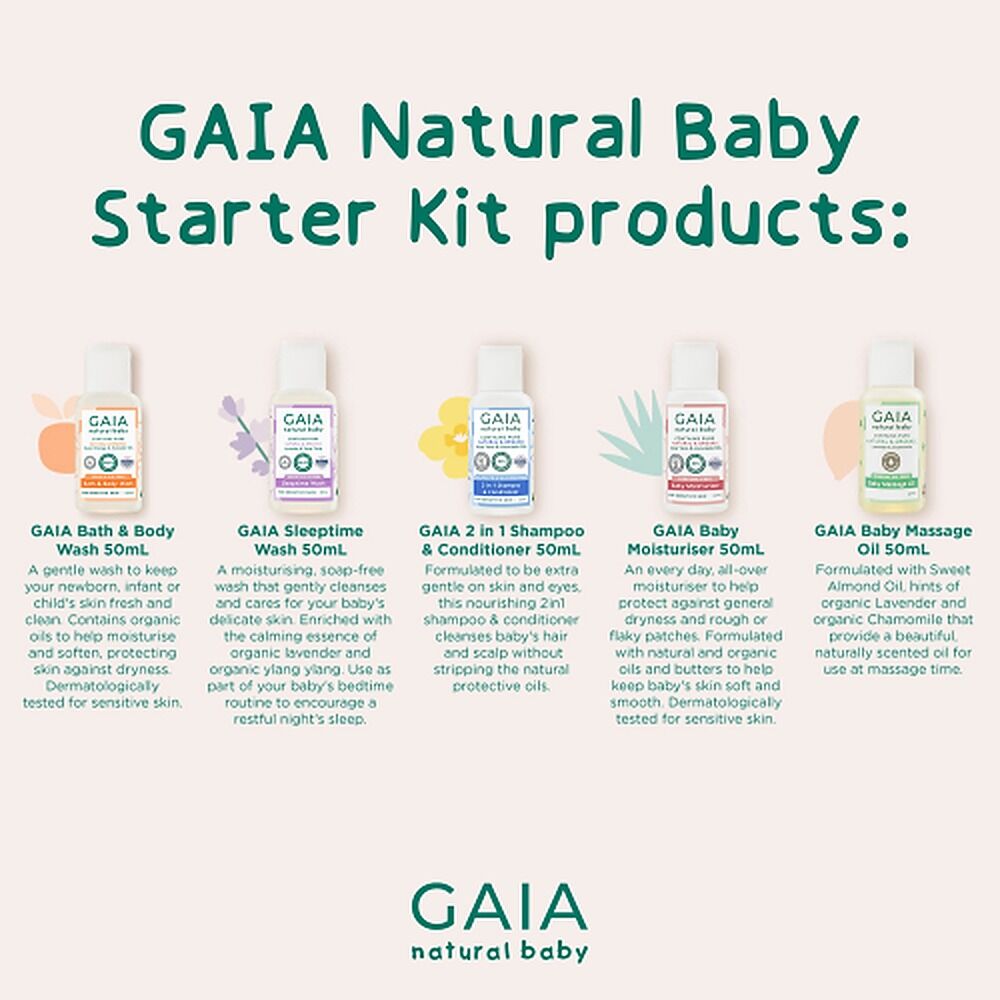 GAIA Natural Baby Starter Kit 5 Piece Set