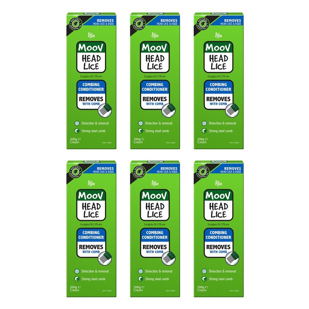 Ego Moov Head Lice Combing Conditioner 200mL Pack of 6