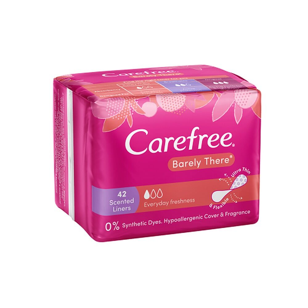 Carefree Barely There Shower Fresh Liners 42 Pack x 12
