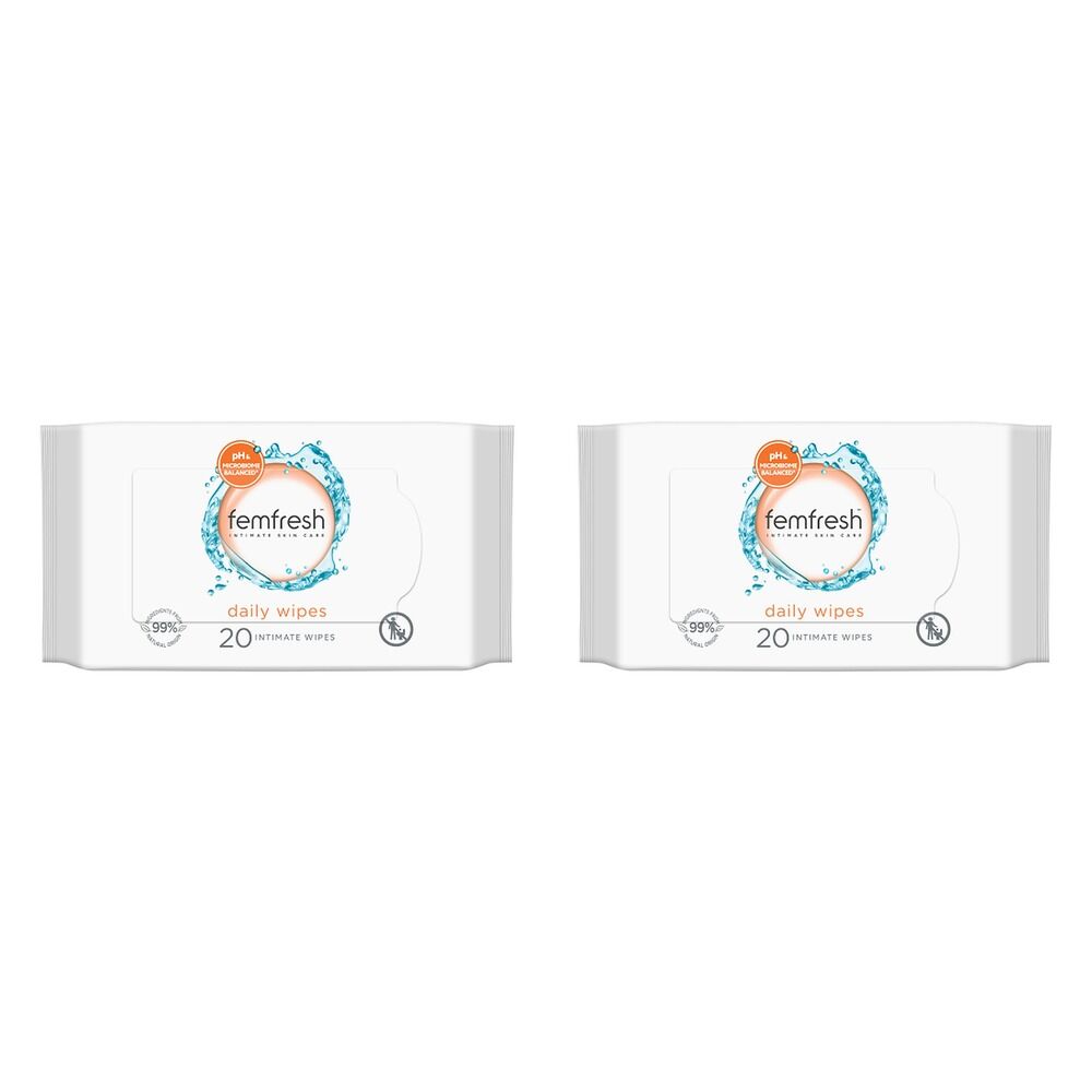 Femfresh Daily Intimate Wipes 20 Pack Bundle of 2