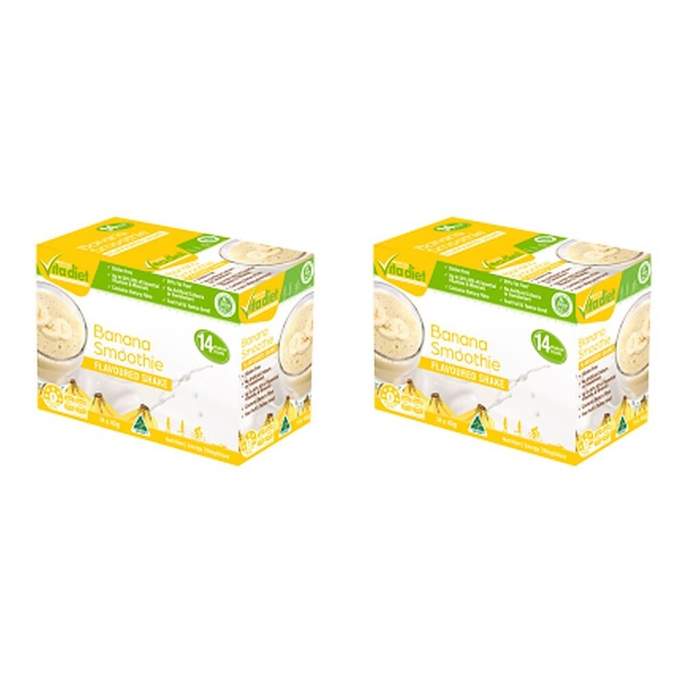 Vita Diet Banana Flavour Shake 14 Pack Bundle of 2