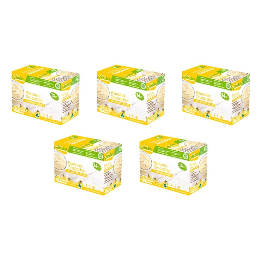 Vita Diet Banana Flavour Shake 14 Pack Bundle of 5