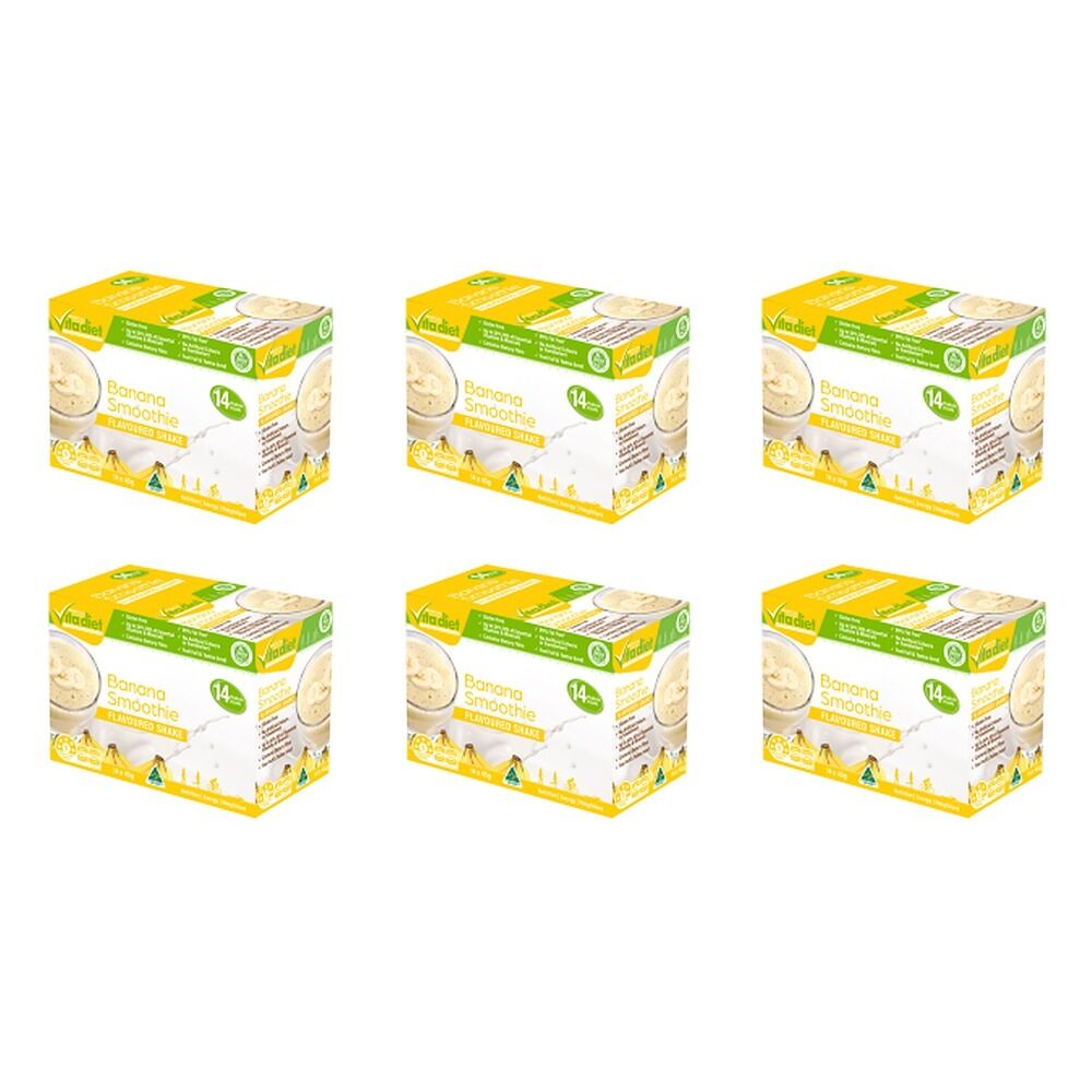 Vita Diet Banana Flavour Shake 14 Pack Bundle of 6