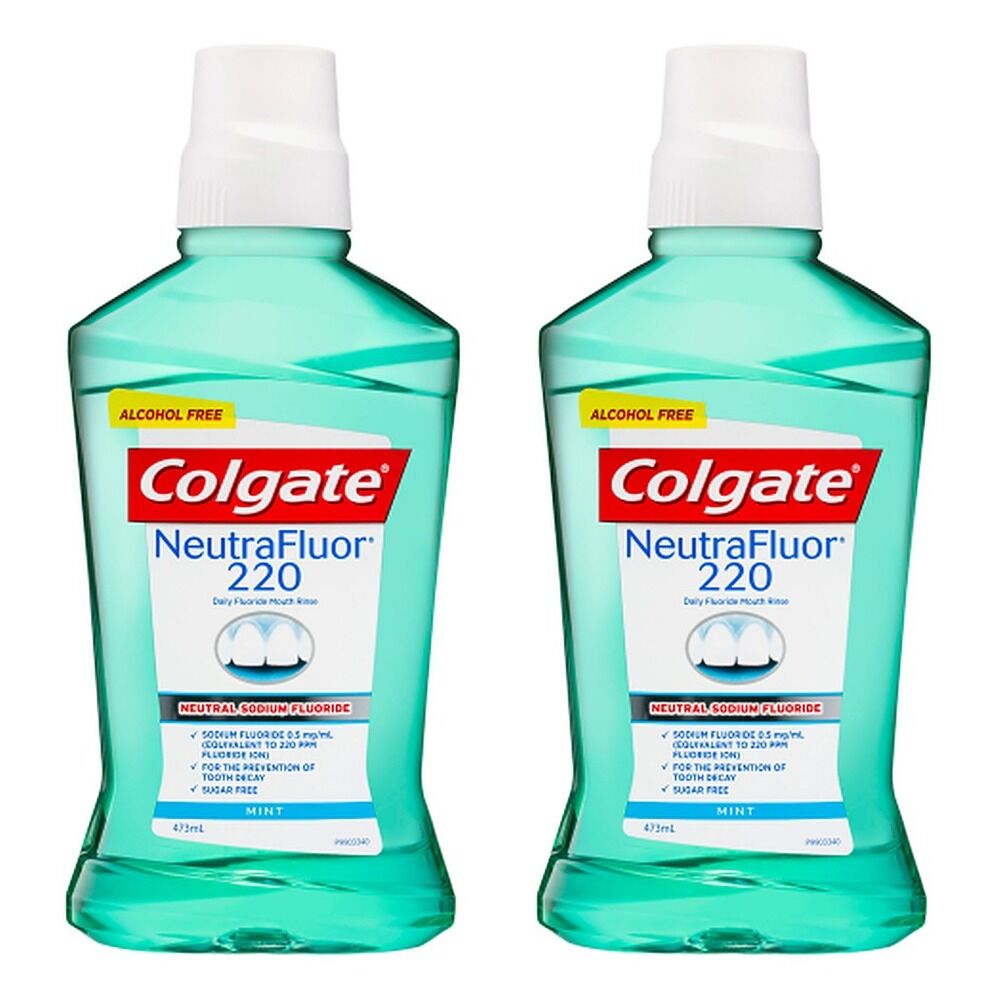 Colgate NeutraFluor 220 Daily Fluoride Mouth Rinse Mint 473mL Pack of 2