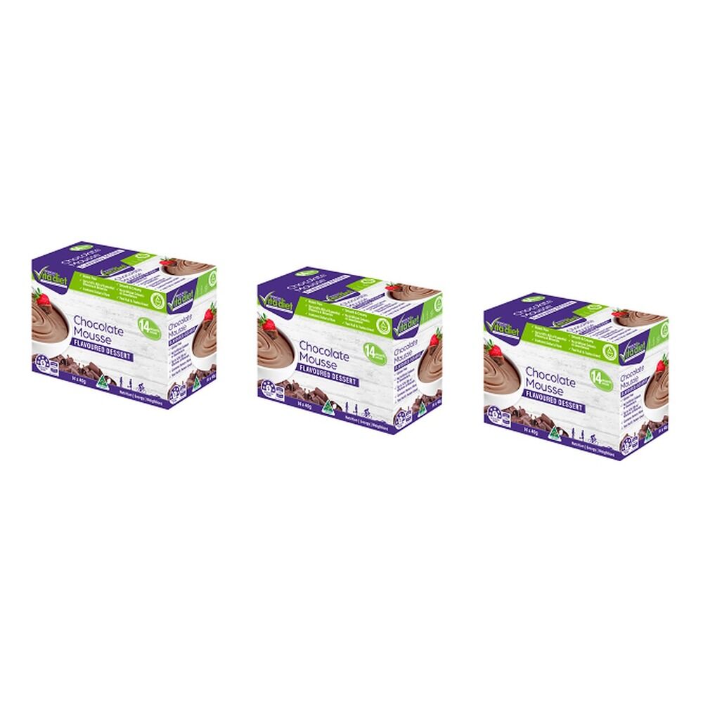 Vita Diet Chocolate Mousse 14 Pack Bundle of 3