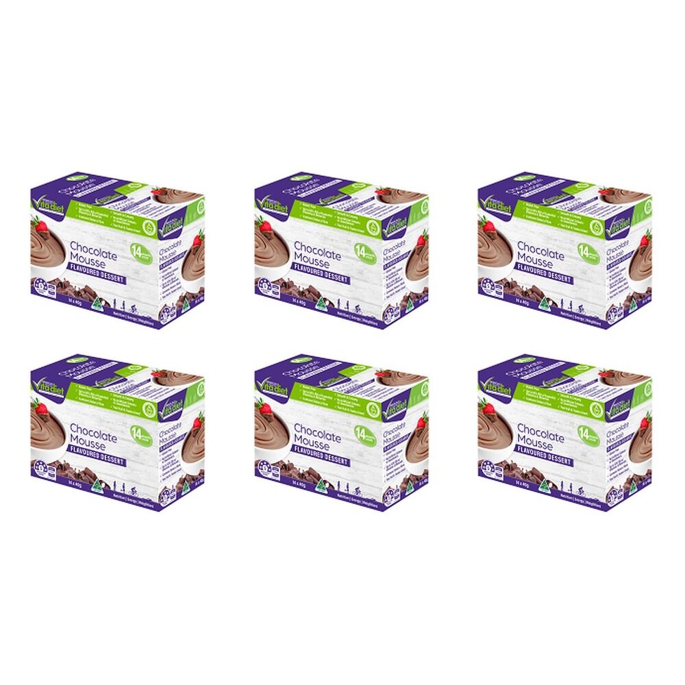 Vita Diet Chocolate Mousse 14 Pack Bundle of 6