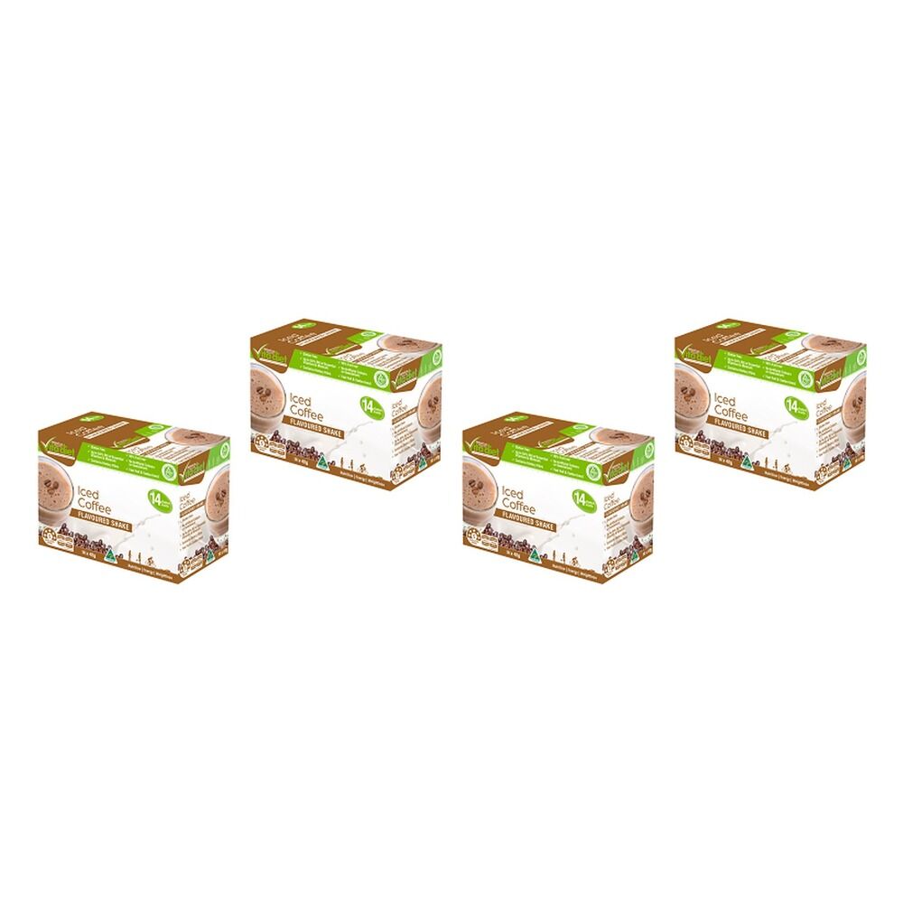 Vita Diet Iced Coffee Shake 14 Pack Bundle of 4