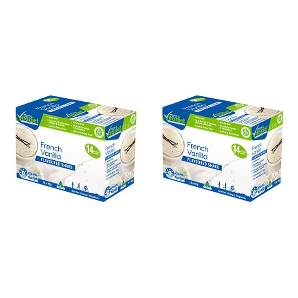 Vita Diet Vanilla Shake 14 Pack Bundle of 2
