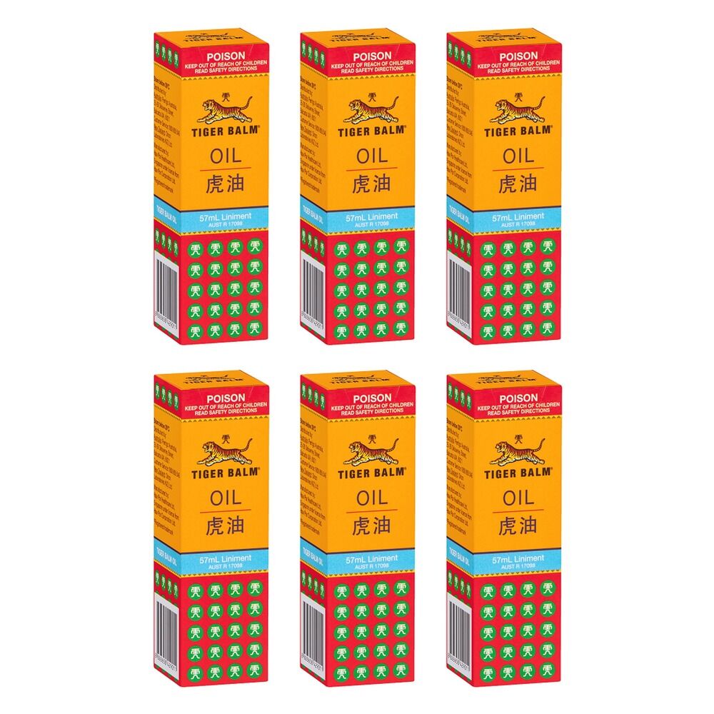 Tiger Balm Oil Liniment 57mL Pack of 6