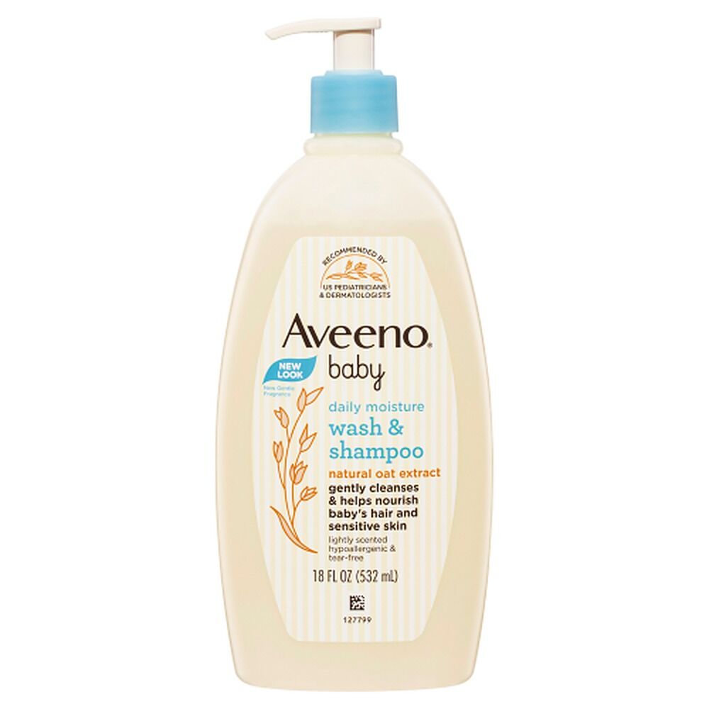 Aveeno Baby Daily Moisture Wash & Shampoo 532mL