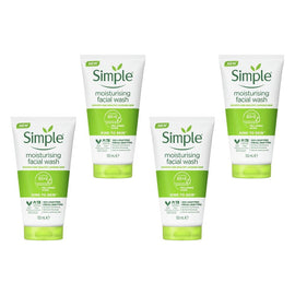 Simple Kind To Skin Moisturising Facial Wash 150mL Pack of 4