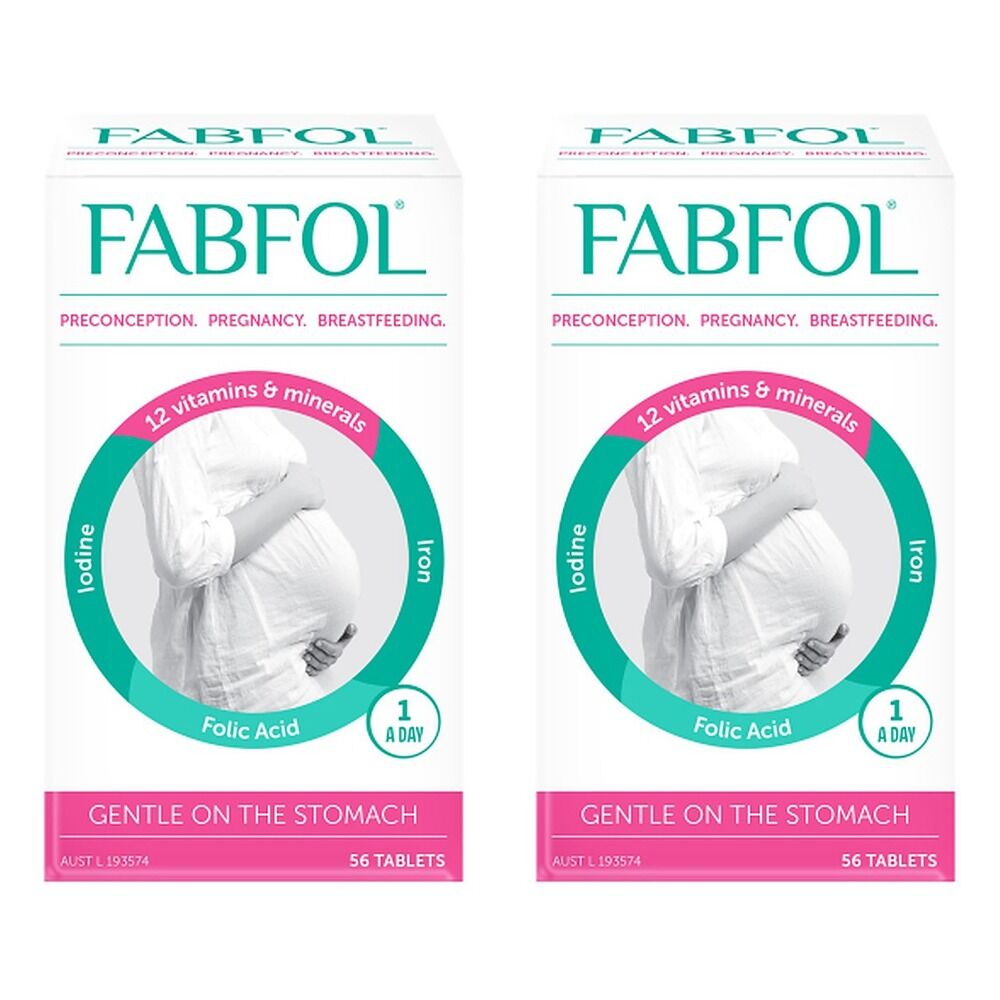 Fabfol Plus Preconception Pregnancy Breastfeeding 56 Tablets Pack of 2