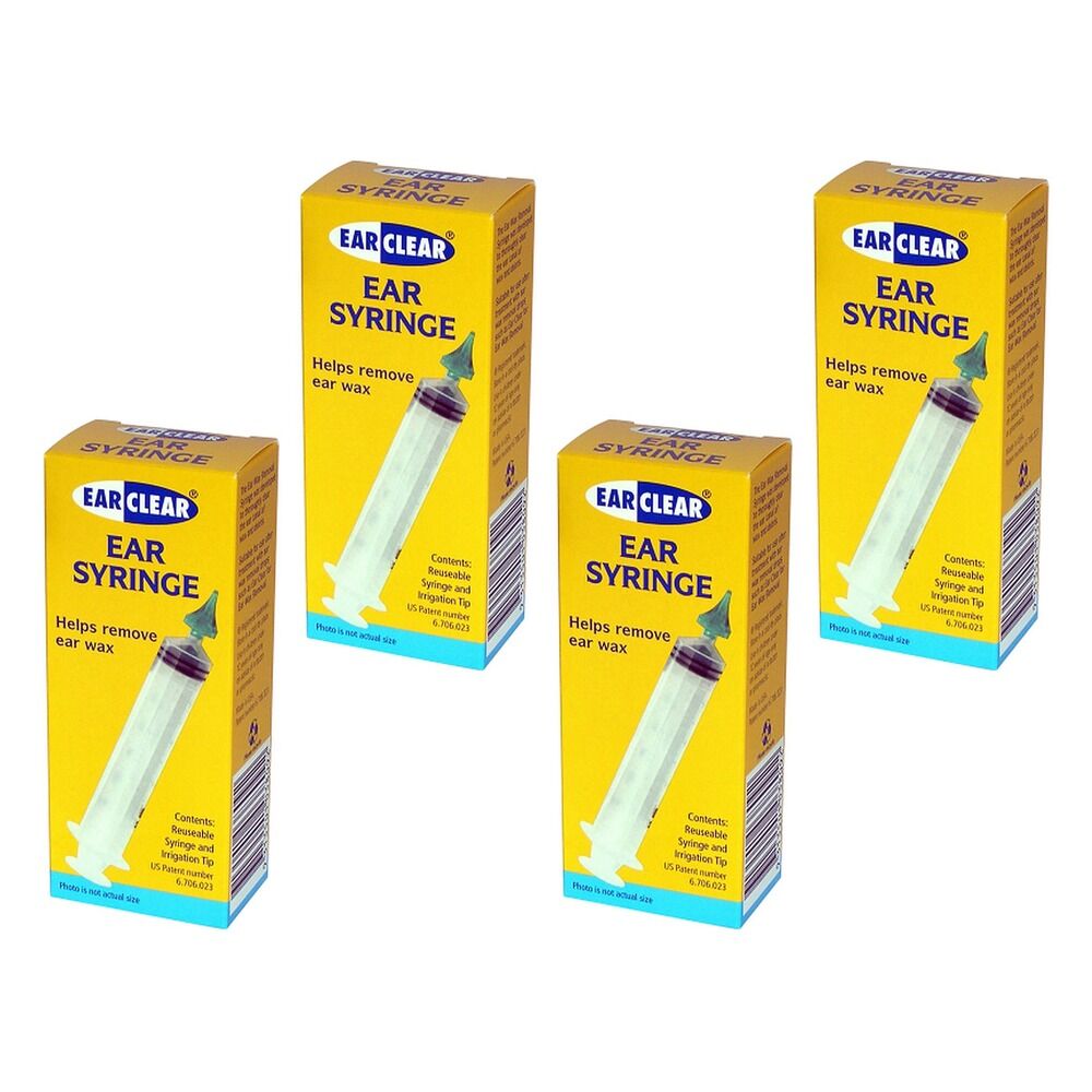 Ear Clear Ear Wax Removal Syringe Pack of 4