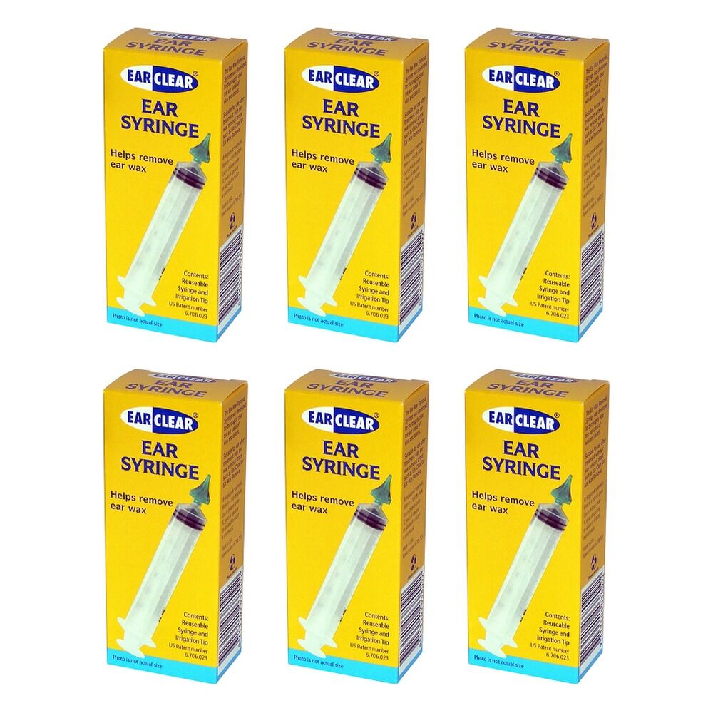 Ear Clear Ear Wax Removal Syringe Pack of 6