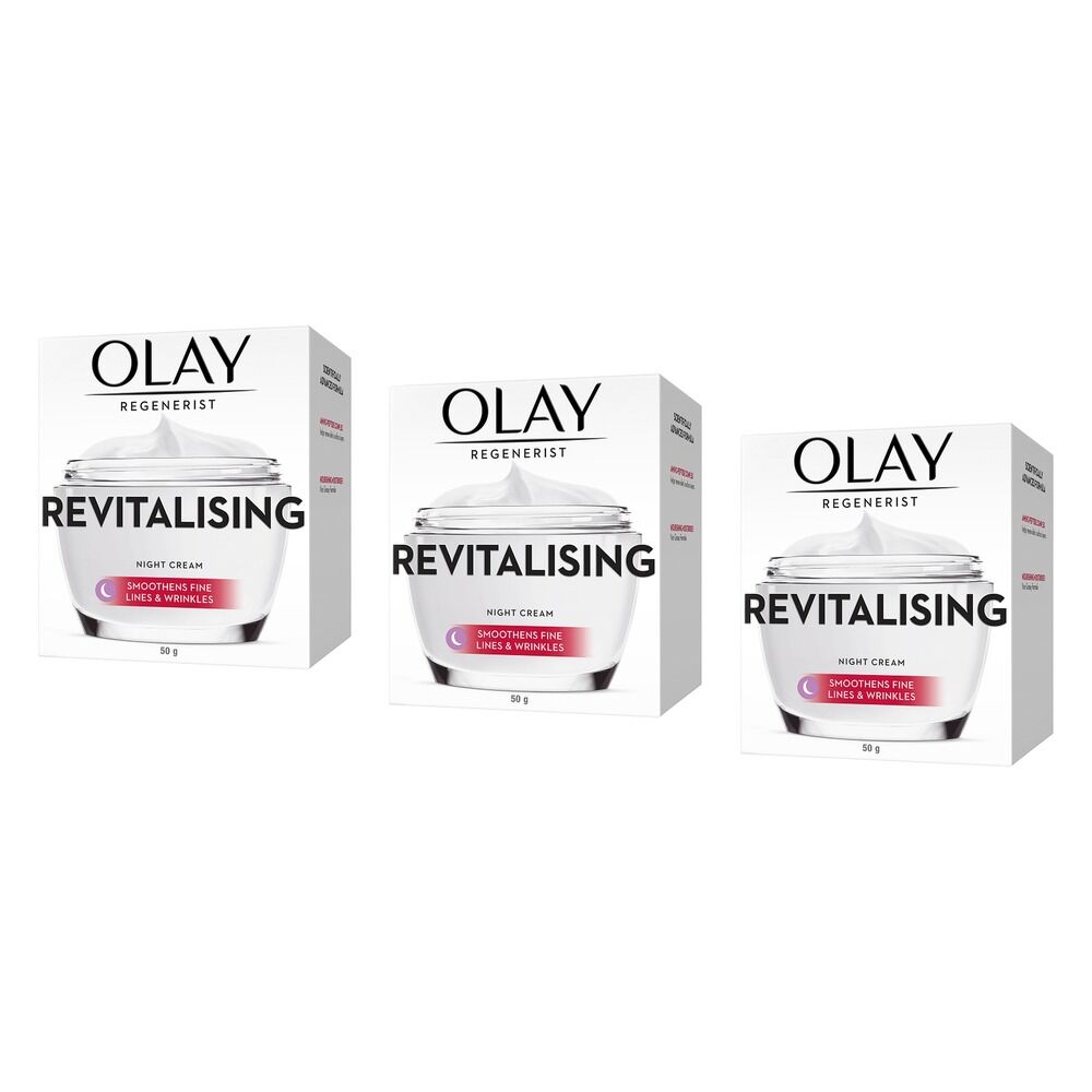 Olay Regenerist Revitalising Night Moisturiser 50g Pack of 3