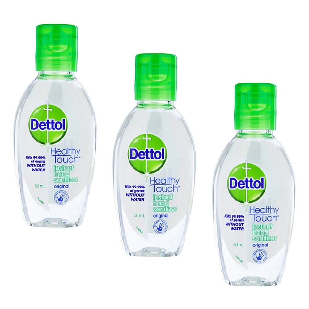 Dettol Healthy Touch Liquid Instant Hand Sanitiser 50mL Pack of 3