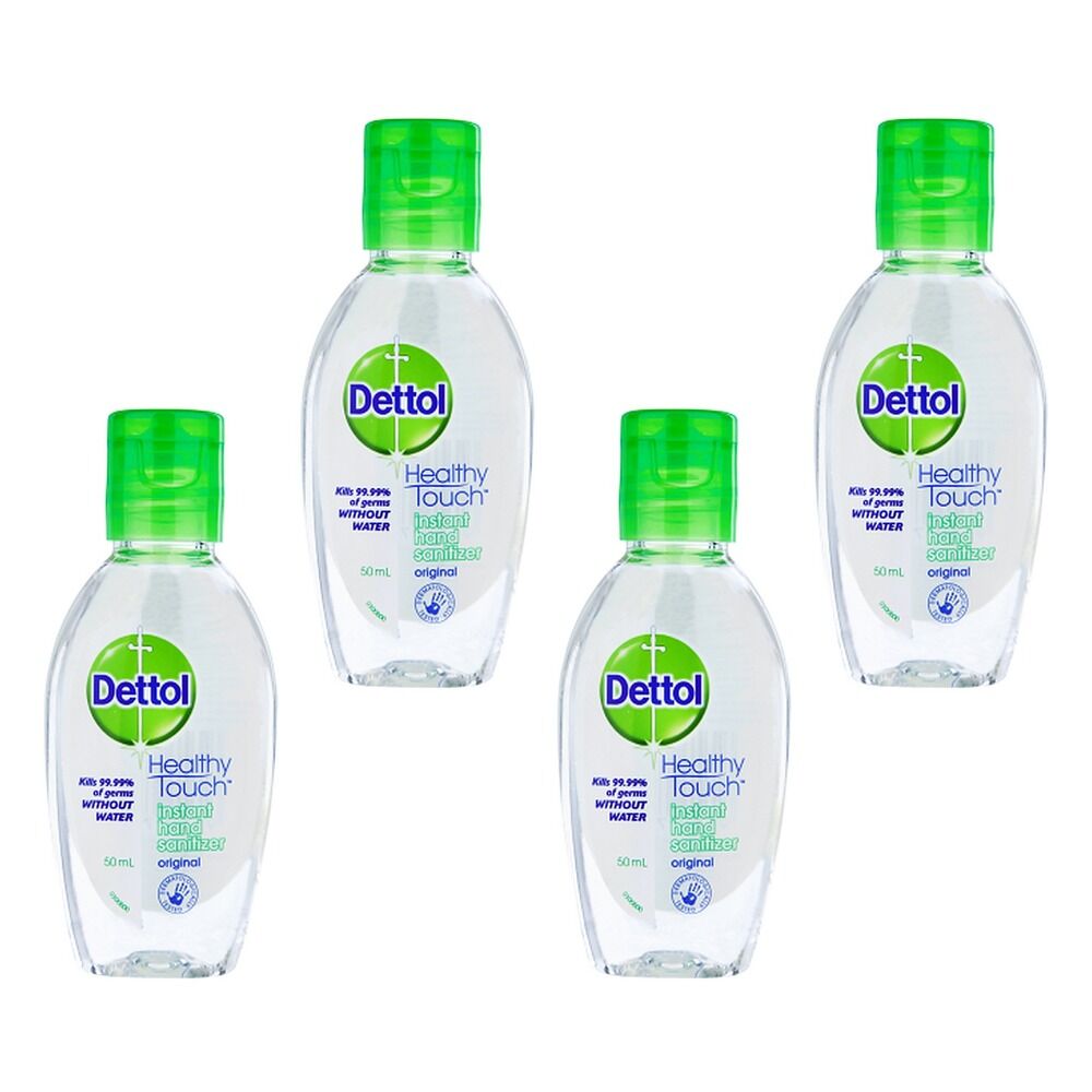 Dettol Healthy Touch Liquid Instant Hand Sanitiser 50mL Pack of 4