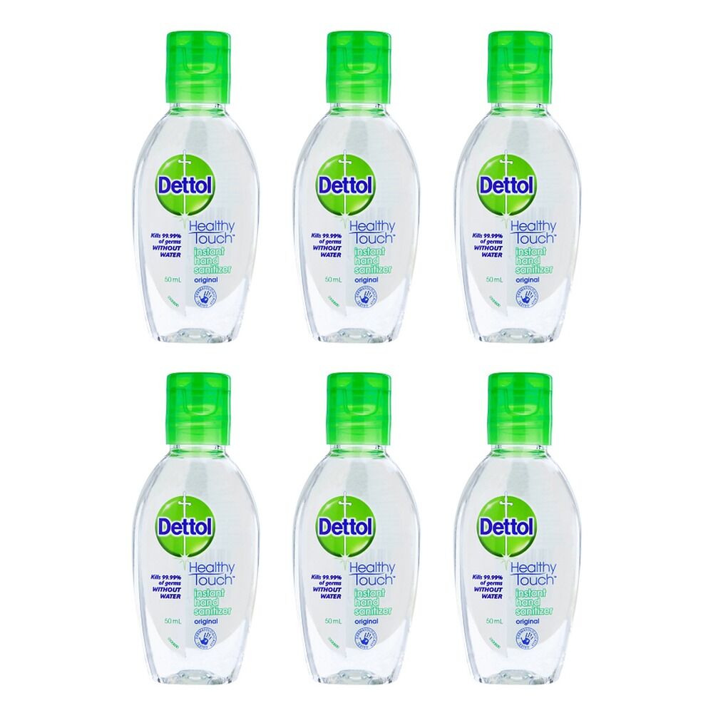 Dettol Healthy Touch Liquid Instant Hand Sanitiser 50mL Pack of 6