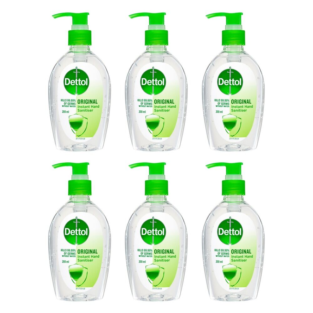 Dettol Healthy Touch Liquid Instant Hand Sanitiser 200mL Pack of 6