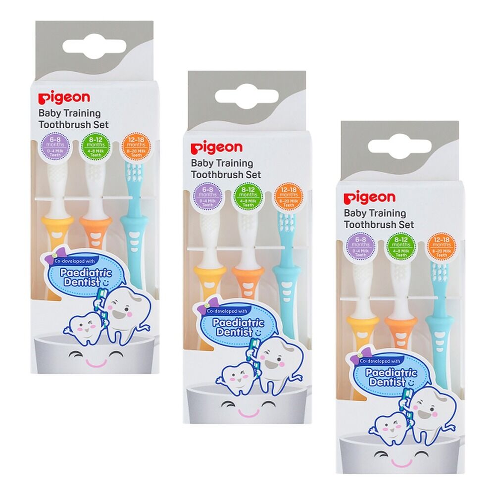 Pigeon Training Toothbrush 3 Piece Set Pack of 3