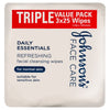 Johnson's Face Care Cleansing Wipes for Normal Skin 25 Wipes Triple Pack