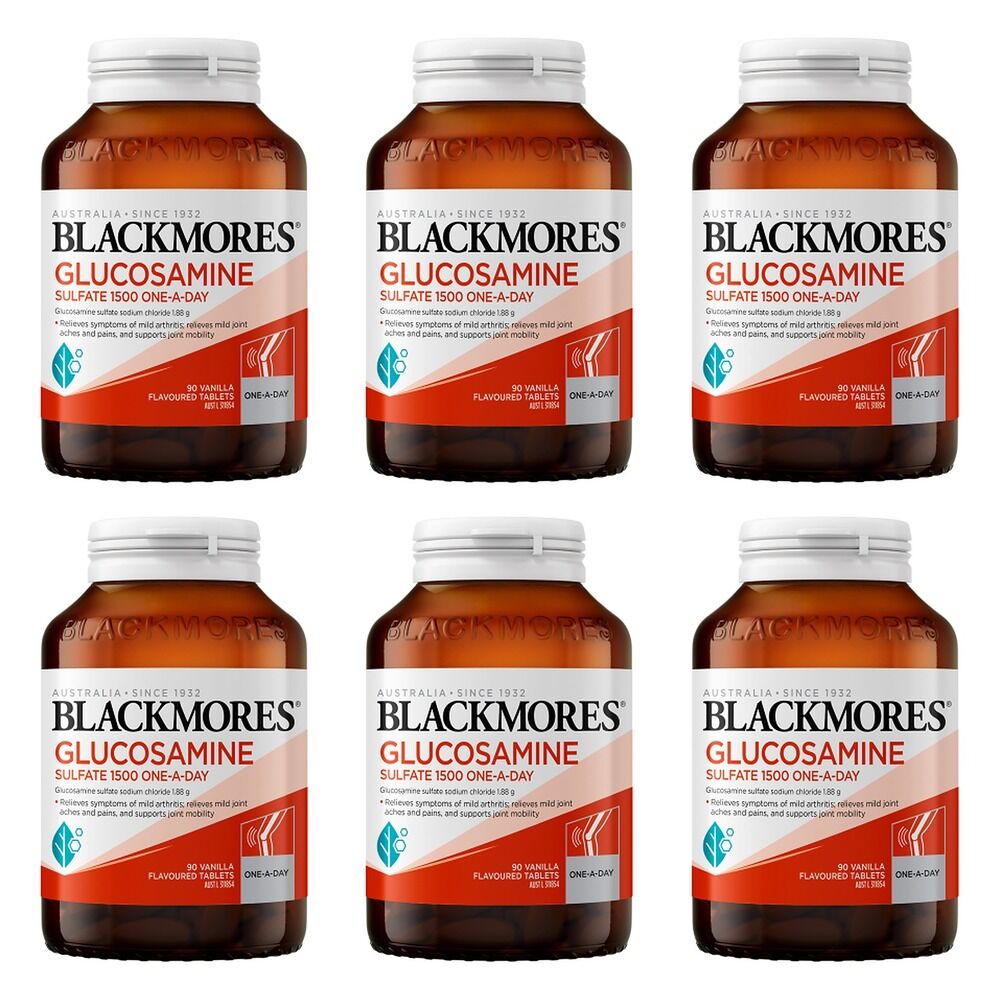 Blackmores Glucosamine Sulfate 1500 One-A-Day 90 Tablets Pack of 6