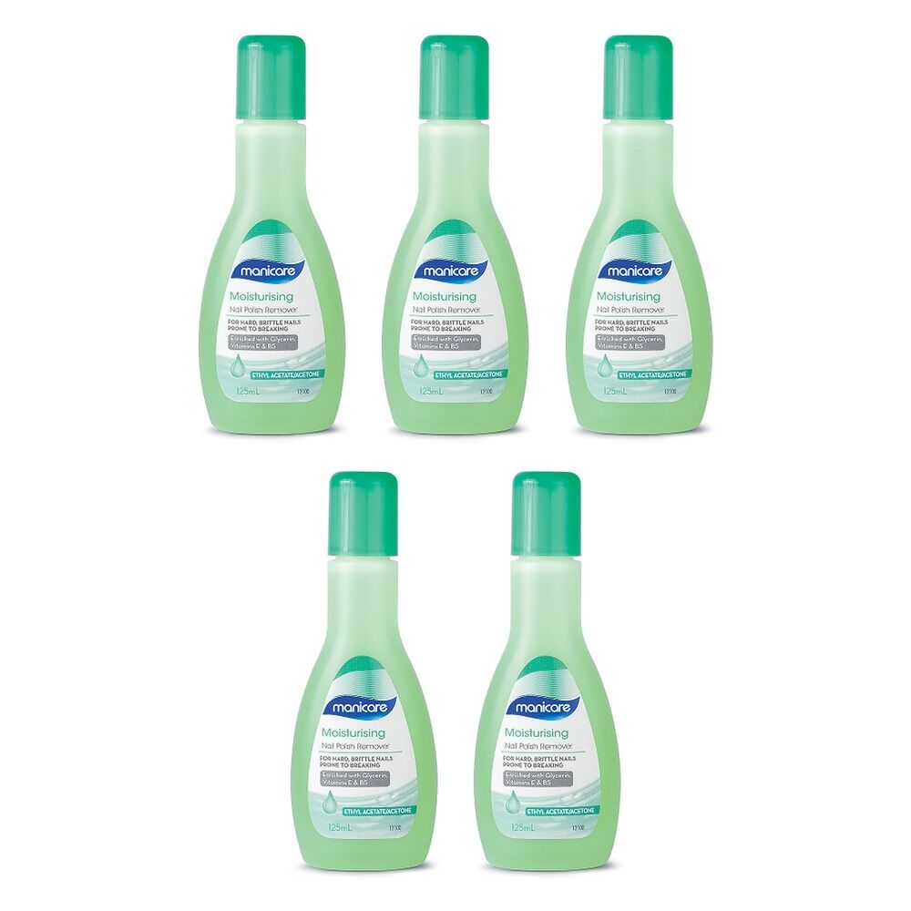 Manicare Nail Polish Remover Super Fast Tea Tree Oil 125mL x 3 Bundle of 5