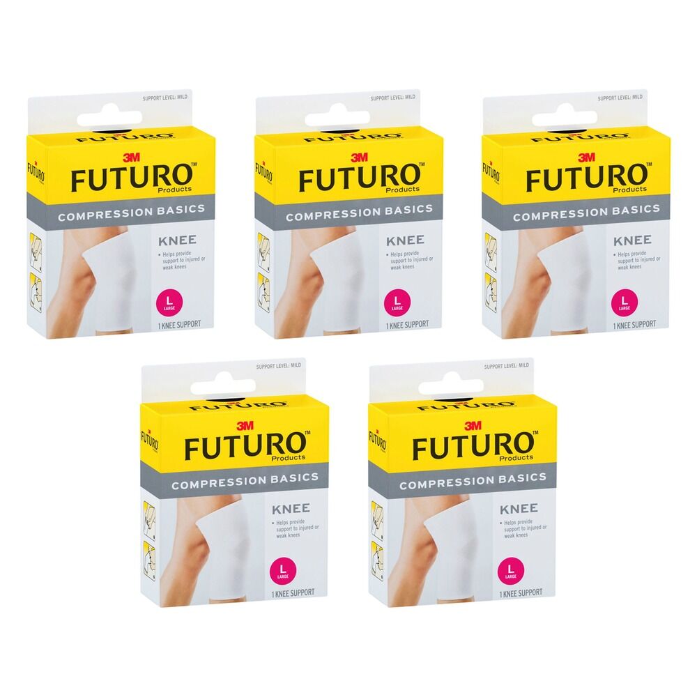 Futuro Compression Basics Knee Support Large Pack of 5