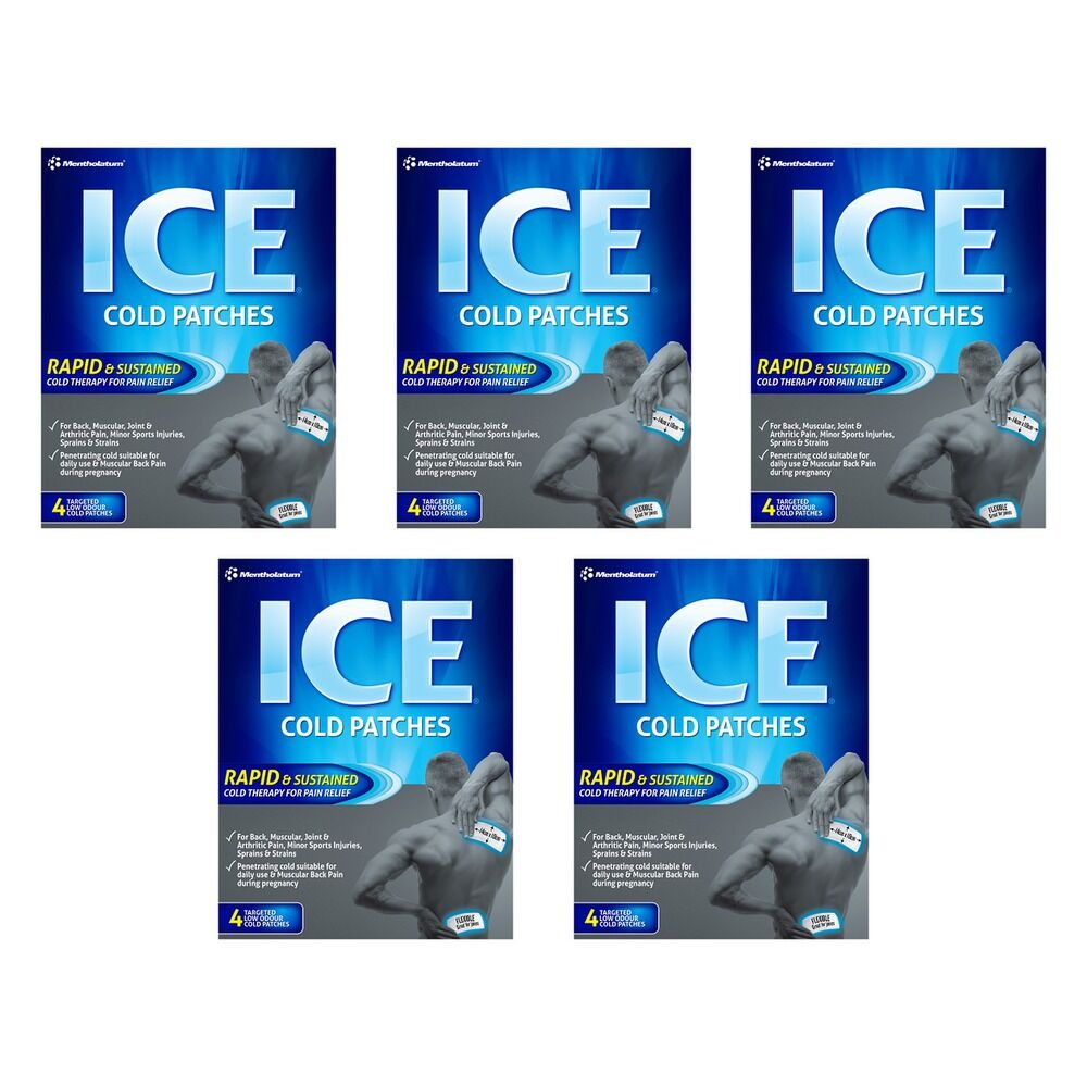 Ice Cold Patches 4 Pack Bundle of 5