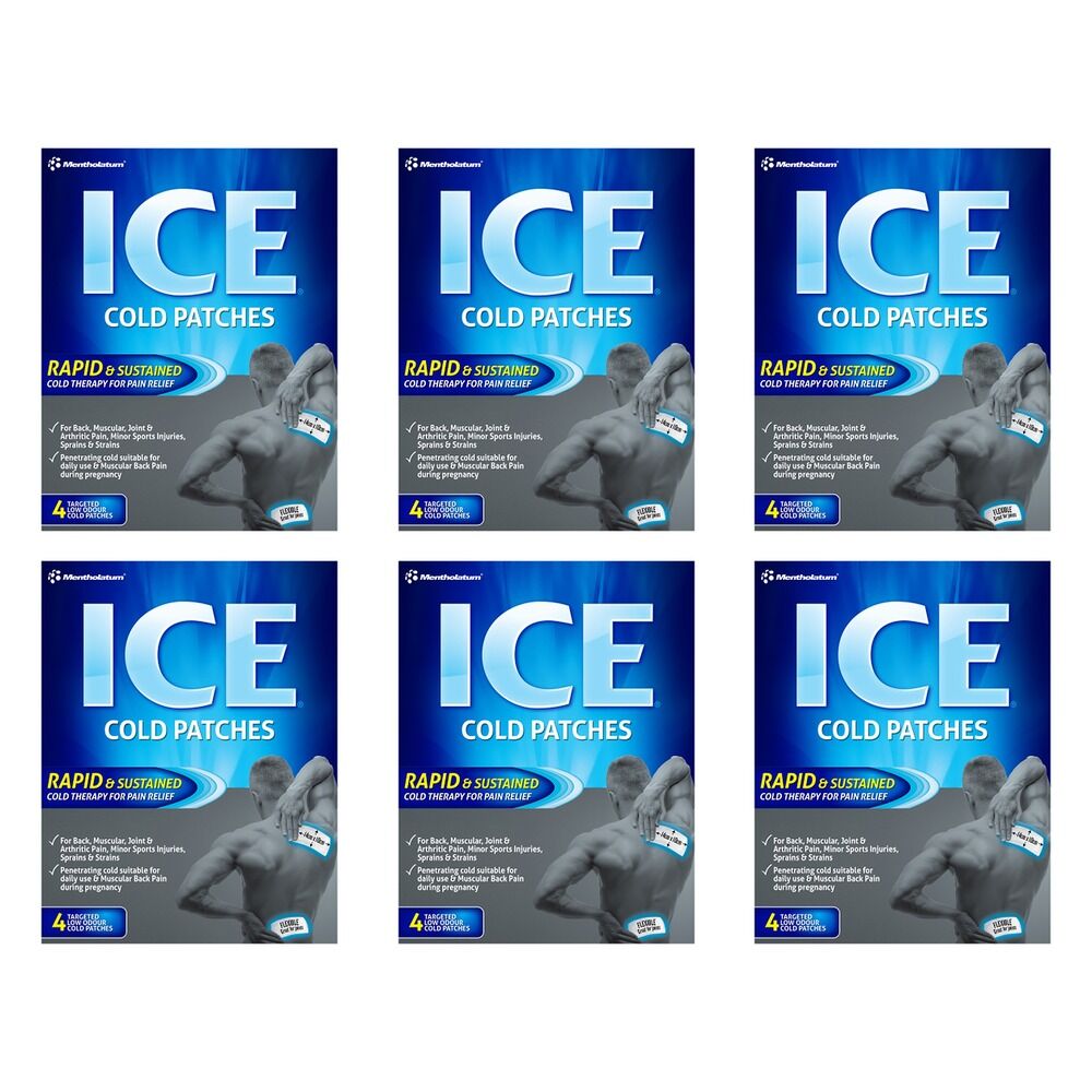 Ice Cold Patches 4 Pack Bundle of 6