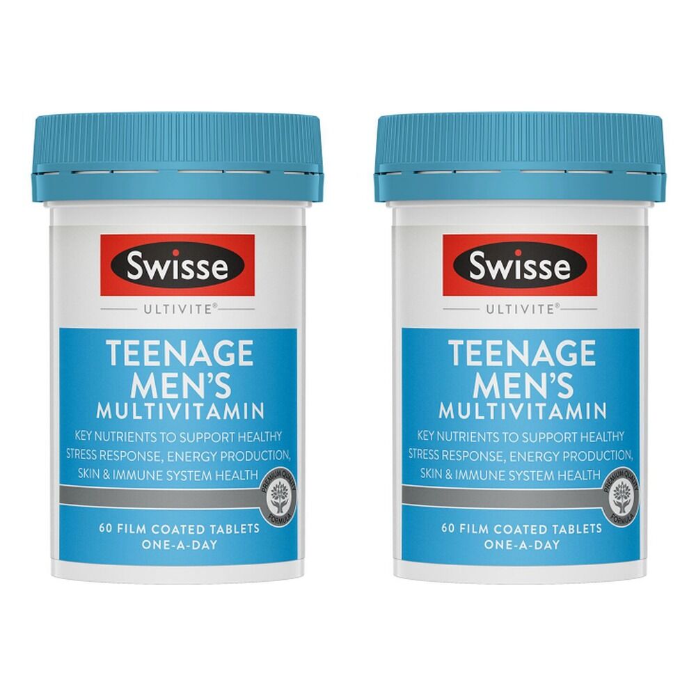 Swisse Ultivite Teenage Men's Multivitamin 60 Tablets Pack of 2