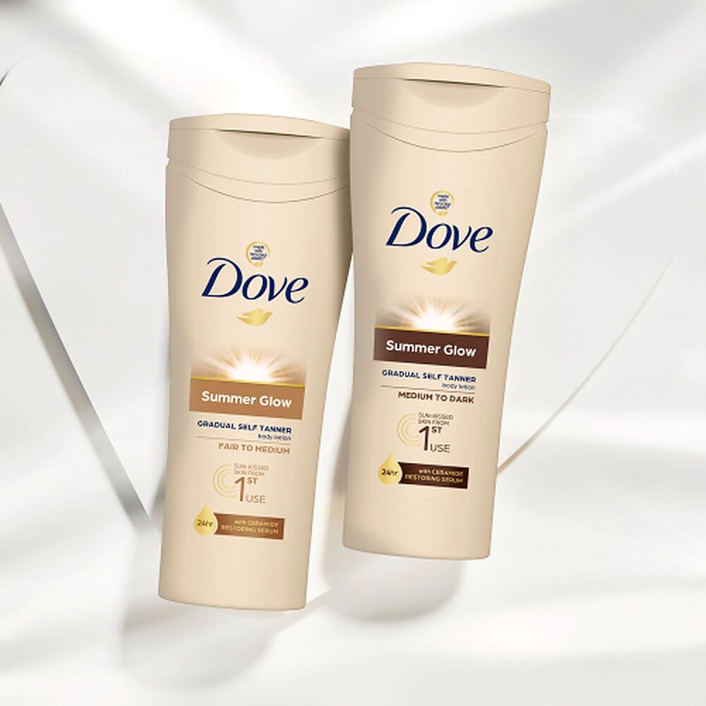 Dove Summerglow Gradual Self Tan Body Lotion, Medium to Dark, 400mL