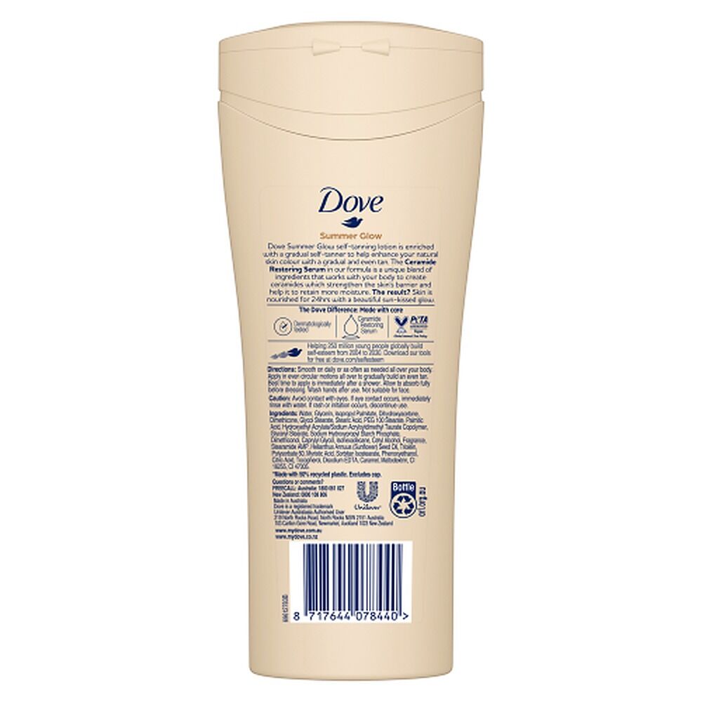 Dove Summerglow Gradual Self Tan Body Lotion, Fair to Medium, 400mL