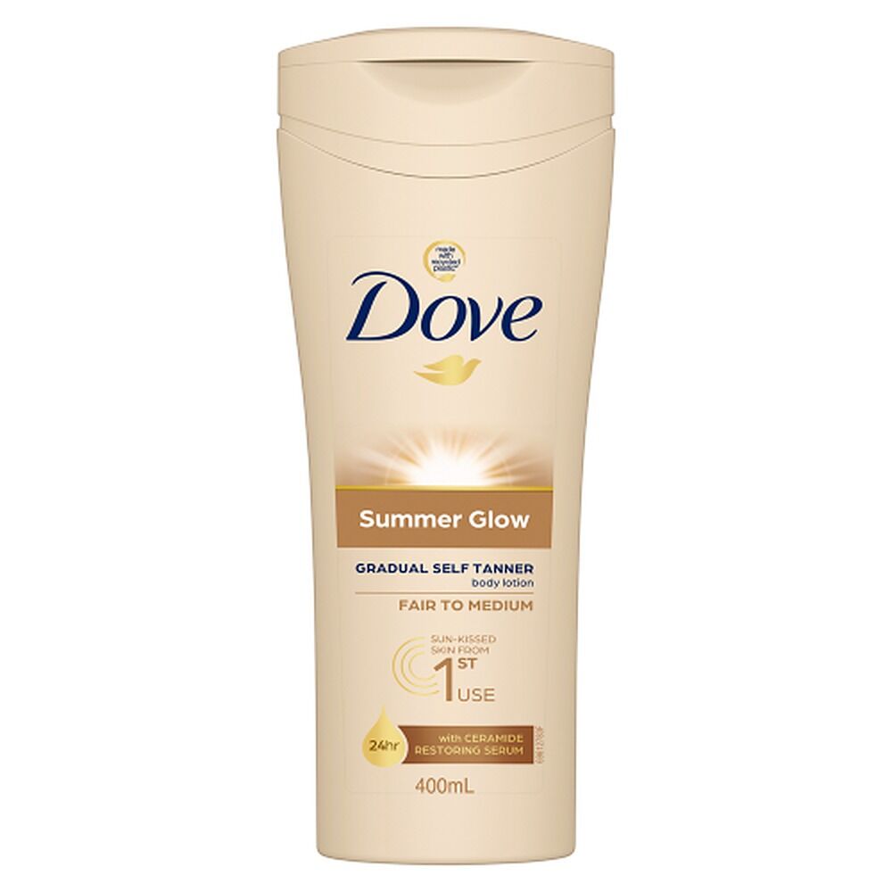 Dove Summerglow Gradual Self Tan Body Lotion, Fair to Medium, 400mL